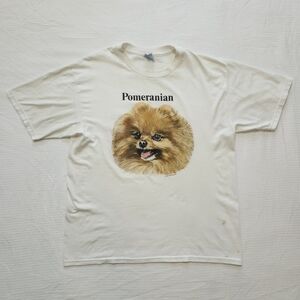 VTG  Pomeranian Dog Heavyweight Tshirt Sz L